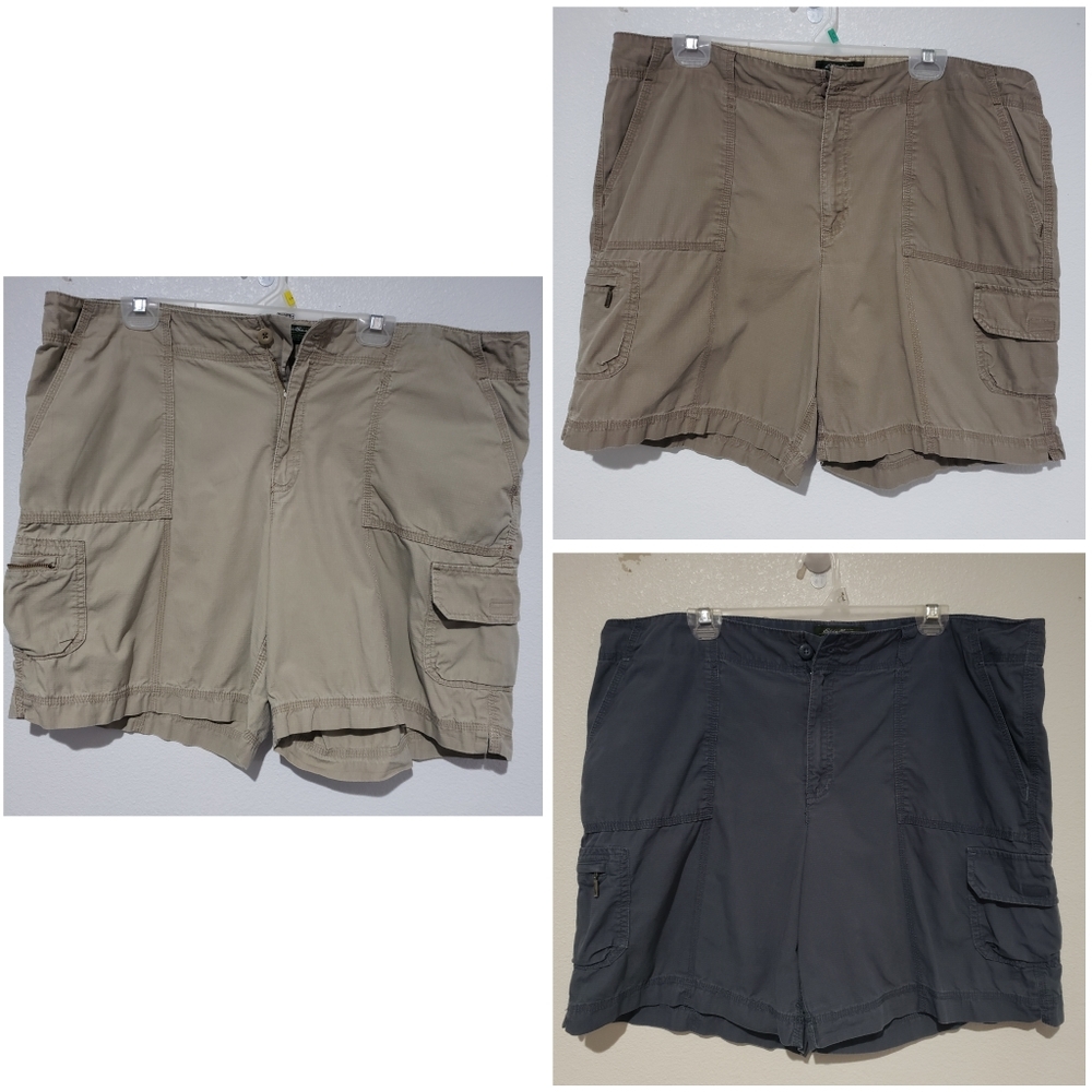 Eddie Bauer 3 PAIRS cargo shorts size 18